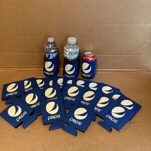50 Vintage Pepsi Foam Coolie Koozies - Fits 12oz Cans, 17oz & 20oz Bottles